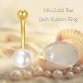 wholesale  14K Gold Cubic Zirconia Hypoallergenic Belly Button Rings for Women -0-5