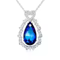 TOUPOP Sterling Silver Crystal Pendant Necklace For Women Birthday Christmas Gifts-0-0