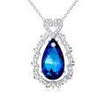 TOUPOP Sterling Silver Crystal Pendant Necklace For Women Birthday Christmas Gifts-0-0