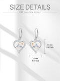 wholesale 925 Sterling Silver Abalone Shell Triangle Mountain Drop Dangle Earrings-0-5