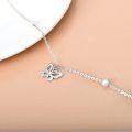 wholesale 14K Gold Pearl Butterfly Charm Ankle Anklet for Women 7-8 Adjustable Length-0-1