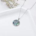wholesale Sterling Silver Crystal Abalone Shell Animal Pendant Tree of Life Necklace-0-57