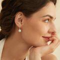 wholesale 925 Sterling Silver Honeycomb Bee Drop Earrings-0-2