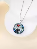 TOUPOP Sterling Silver Crystal Spider Pendant Necklace Gothic Jewelry-0-2