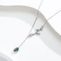 wholesale 925 Sterling Silver Opal Teardrop Branch Lariat Necklace s for Women-0-1