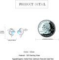 wholesale 925 Sterling Silver Moonstone Dolphin Stud Hoop Earrings-0-3