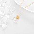 wholesale 14K Gold 8mm Freshwater Pearl Choker Necklace for Women Bridesmaids Mothers Day Gifts-0-3