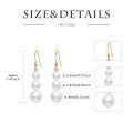 wholesale 14k Rose Gold Graduated Natural Freshwater Pearl Drop Earrings-0-2