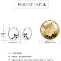 wholesale 925 Sterling Silver Cross Hoop Earrings - Religious  for Women-0-5