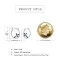 wholesale 925 Sterling Silver Cross Hoop Earrings-0-5