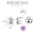 wholesale 925 Sterling Silver Birthstone Cute Dinosaur Stud Earrings for Women-0-2