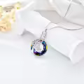 TOUPOP Sterling Silver Crystal Tree Of Life Butterfly Cremation Urn Pendant-0-3