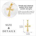 wholesale 14K Gold Celtic Knot Cross Necklace with Diamond Accent - Religious Fine Jewelry for Women-0-4