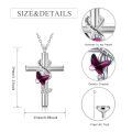 wholesale 925 Sterling Silver Butterfly Cross Keepsake Pendant Urn Necklace with Funnel Set-0-31