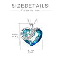 TOUPOP Sterling Silver Crystal Moon Star Heart Necklace I Love You To The Moon And Back-0-5