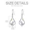 TOUPOP Sterling Silver Cat Dangle Drop Hook Earrings Animal Jewelry Gifts-0-4