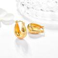 wholesale Gold-Plated 925 Sterling Silver Etched Floral Huggie Hoop Earrings for Women-0-5