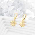 wholesale 14K Gold Boat Anchor Earrings - Unique Design, 1.11 Inch, Smooth & Shiny, Ideal Gift for Special Occasions-0-4
