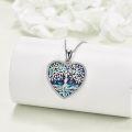 wholesale 925 Sterling Silver Abalone Shell Heart Tree of Life Pendant Necklace for Women Christmas s-0-1