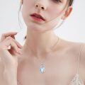 wholesale 925 Sterling Silver Cat Flower Pendant Necklace-0-1