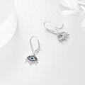 wholesale 925 Sterling Silver Blue Evil Eye Dangle Drop Earrings s for Women and Girls-0-3