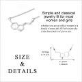 wholesale 925 Sterling Silver Dopamine Molecule Necklace-0-5