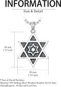 wholesale Star Of David For Men Women 925 Sterling Silver Jewish Ster Necklace Israel Pendant Necklace Gift For Fathers Day Christmas -0-1