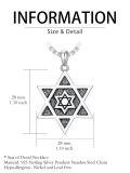 TOUPOP 925 Sterling Silver Jewish Star Of David Necklace Pendant Gift-0-1