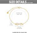 wholesale 14K Gold Infinity Charm Bracelet with Pearls and Cubic Zirconia for Women's Gifts-0-8