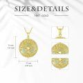 wholesale 14K Gold Sterling Silver Jade Tree of Life Necklace for Women-0-81