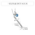 wholesale 925 Sterling Silver Cross Pendant With Blue Opal And Philippians Inscription-0-74