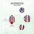 wholesale 925 Sterling Silver USA Flag Rugby Ball Stud Earrings Sports  for Him Her-0-3