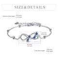 wholesale 925 Sterling Silver Infinity Bracelet Wholesale With Blue Dragonfly Charms-0-3