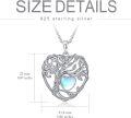 wholesale TOUPOP Moonstone June Birthstone Necklace Sterling Silver Tree Of Life Pendant Necklace Irish Celtic Heart Tree Jewelry Birthday Christmas Gifts For Women Wife Girlfriend -0-5
