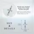 wholesale 925 Sterling Silver Abalone Shell Inlay Cubic Zirconia Cross Pendant Necklace Wholesale for Women and Men-0-3