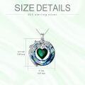 wholesale 925 Sterling Silver Blue Crystal Birthstone Flower Pendant Necklace for Women-0-2
