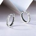 wholesale 925 Sterling Silver Hypoallergenic Small Hoop Geometric Patterned Earrings for Women-0-1