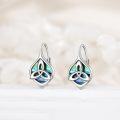 wholesale 925 Sterling Silver Abalone Shell Celtic Trinity Knot Leverback Earrings Triquetra Tree of Life s for Women Girls-0-3