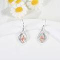 wholesale 925 Sterling Silver Flamingo Palm Tree Teardrop Dangle Earrings for Women-0-4