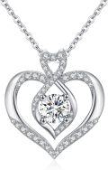 wholesale 925 Sterling Silver CZ Infinity Heart Pendant Necklace for Women-0-0
