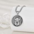 wholesale 925 Sterling Silver Ancient Egypt Anubis Scarab & Eye Of Horus Charm Men's Pendant Necklaces  for Him 36 Chain Length-0-2