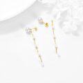 wholesale 14K Gold Freshwater Pearl Drop Dangle Earrings for Women Gift Ideas-0-2