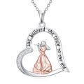 TOUPOP Sterling Silver Ballet Violin Cello Flute Piano Saxophone Accordion Harp Pendant Necklace-0-0
