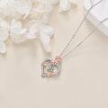 wholesale 925 Sterling Silver 925 Rose Gold Plated Heart & Number 18 with Cubic Zirconia Accent Pendant Necklace for Girls and Women-0-2