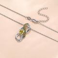 wholesale  925 Sterling Silver & Birthstone Heart Infinity Pendant Necklace for Women, Hypoallergenic Romantic Gift-0-1