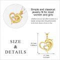 wholesale 14K Gold Dolphin in Heart Shape Pendant Necklace with Cubic Zirconia Gifts for Women-0-4