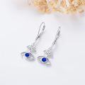 wholesale 925 Sterling Silver Evil Eye Drop Earrings - Halloween Gift for Women & Girls-0-3