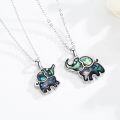 wholesale 925 Sterling Silver Abalone Shell Yin Yang Elephant & Wolf Cat Pendant Necklaces Jewelry Sets for Women Girls Gifts-0-1
