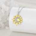 wholesale 925 Sterling Silver Sun & Moon Starburst Pendant Necklace - Vintage Celestial s for Women/Men-0-3