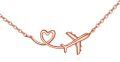 wholesale 925 Silver Airplane Necklace with Stone - Elegant Jewelry Gift for Travel Lovers, Hypoallergenic, 16+2 Chain, Beautiful Packaging-0-0